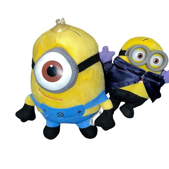Despicable Me Plush Minions Stuart & Gone Batty Vampire Stuffed Decor Lot of 2 - Picture 12 of 13